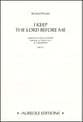 I Keep the Lord before Me SATB choral sheet music cover